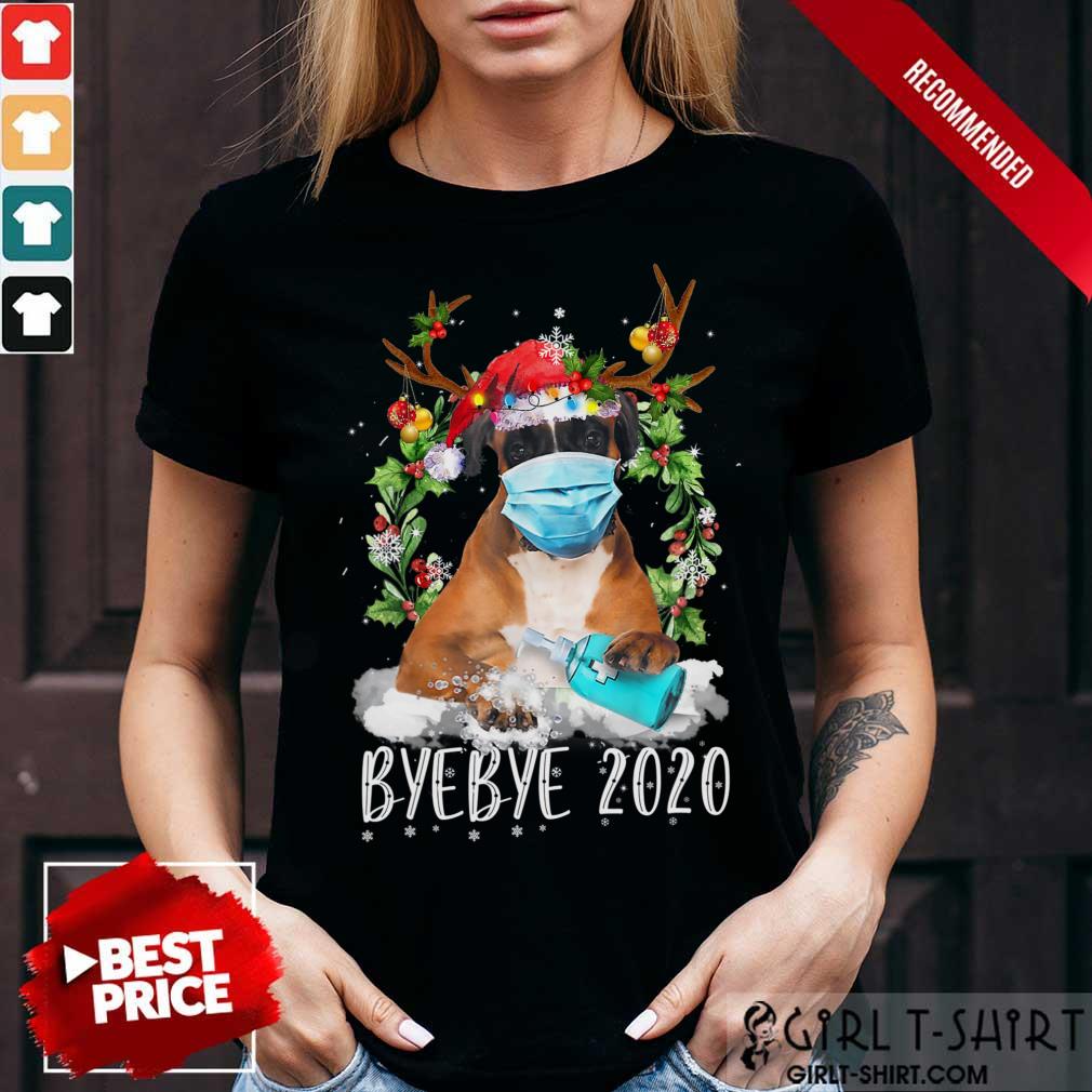 Boxer Christmas Face Mask Shirt