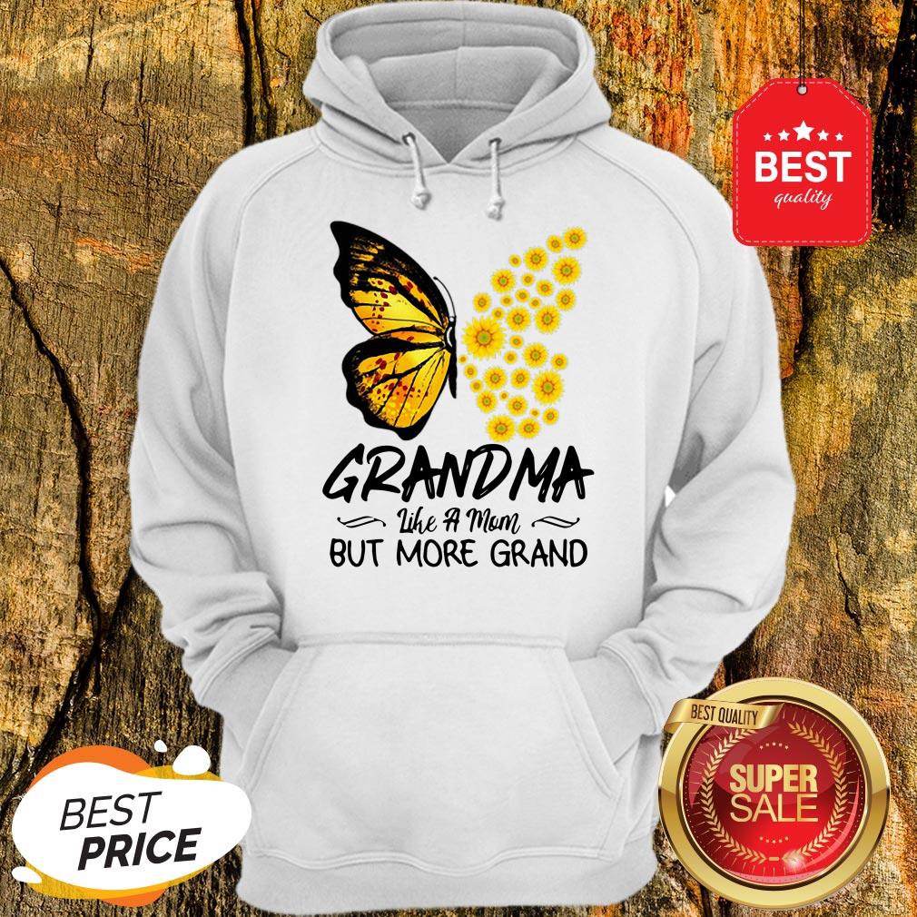 Butterfly And Sunflower Grandma Like A Mom But More Grand Shirt