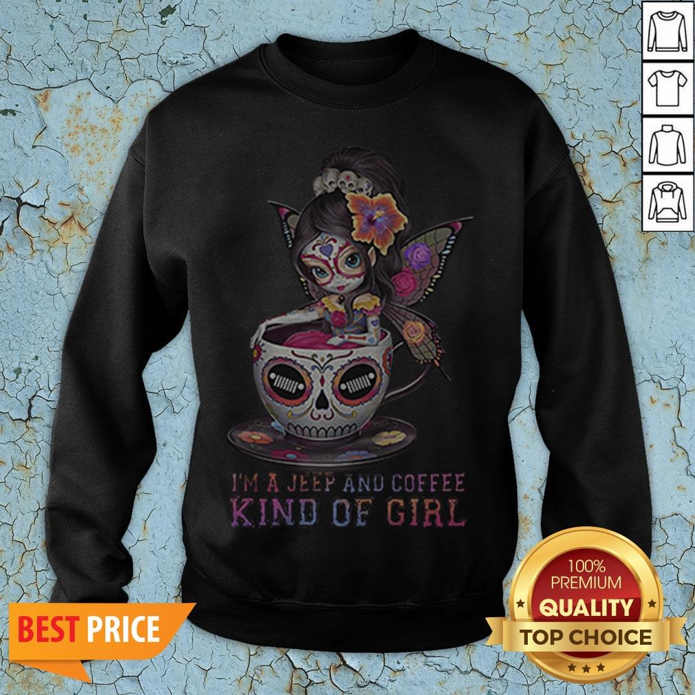 Butterfly Girl I’m A Jeep And Coffee Kind Of Girl Shirt