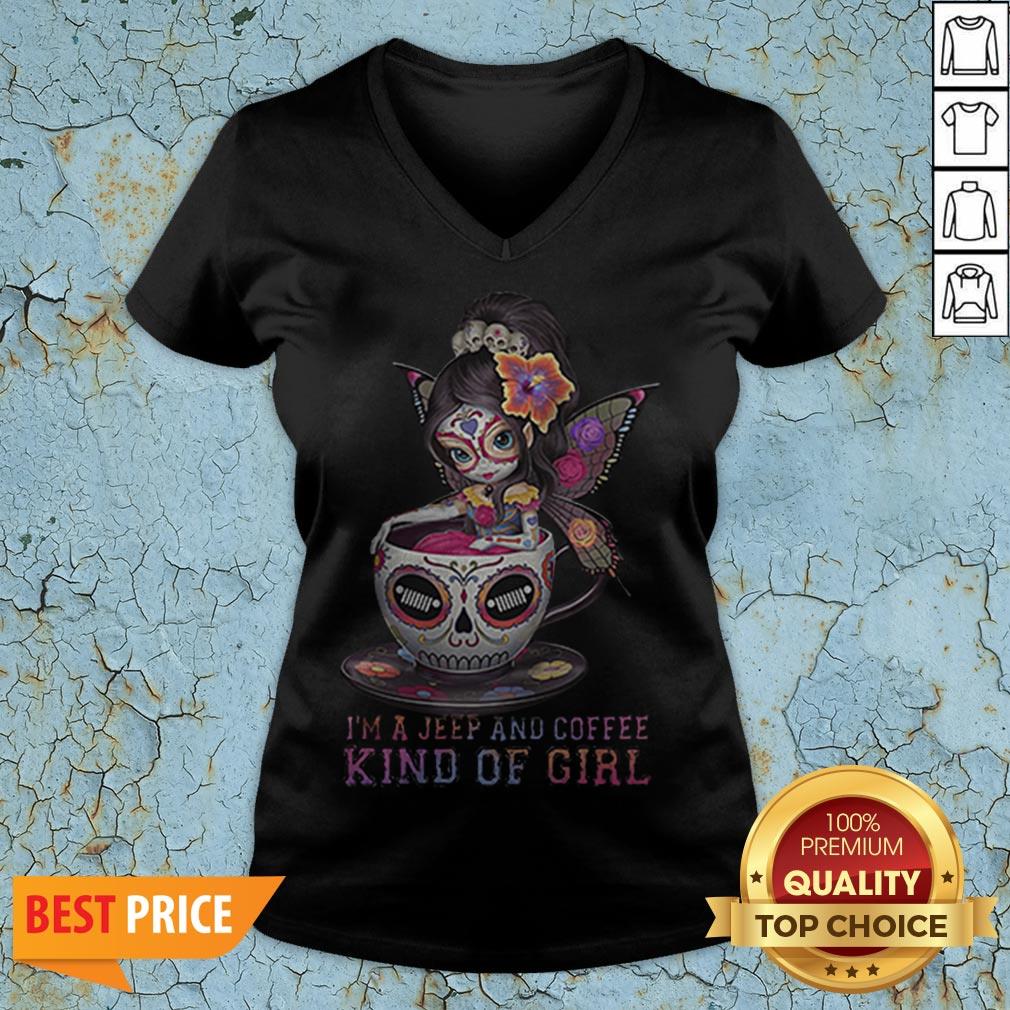 Butterfly Girl I’m A Jeep And Coffee Kind Of Girl Shirt