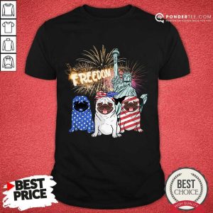 Freedom Pug American Flag Shirt