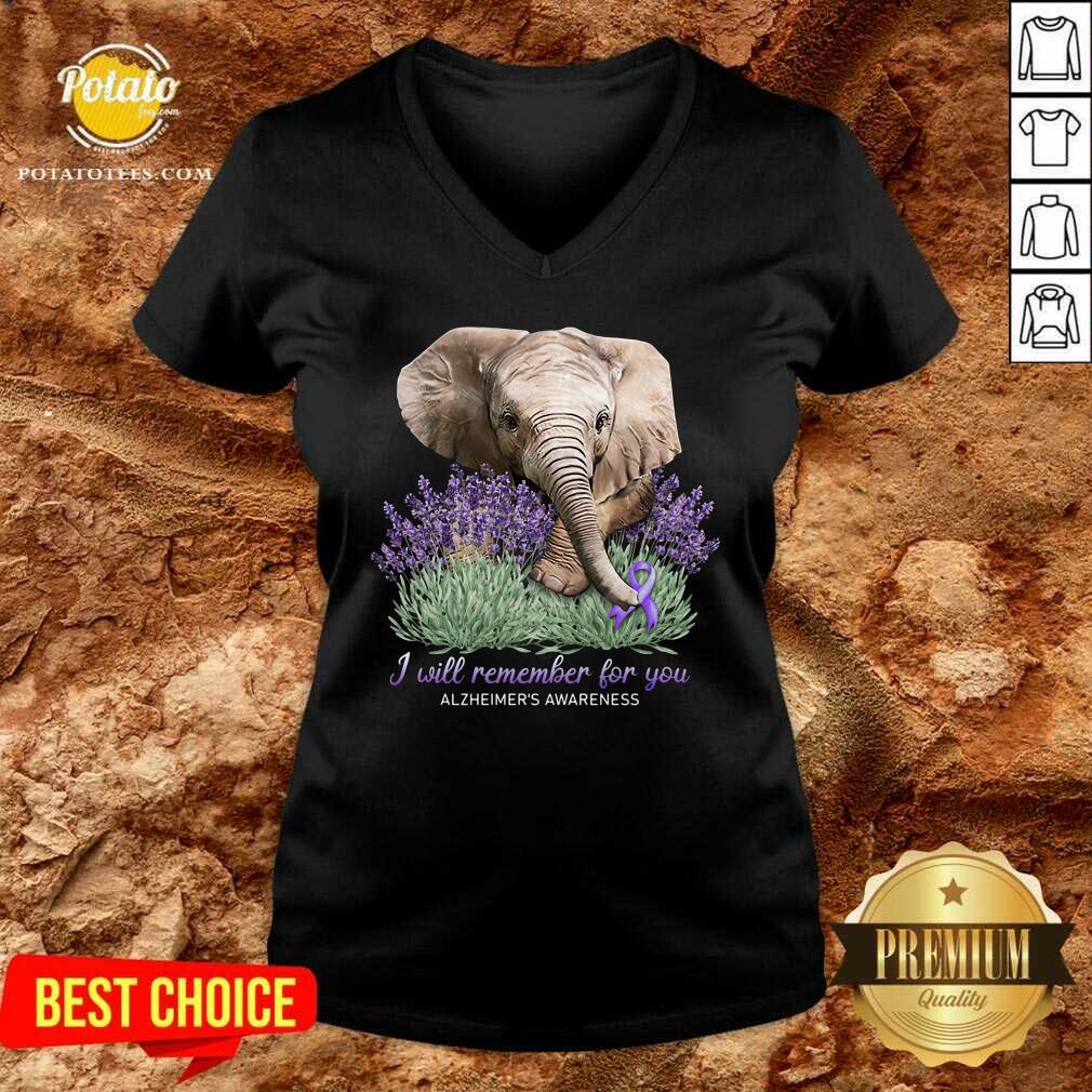 I Will Remember For You Alzheimer’s Awareness Elephant Shirt