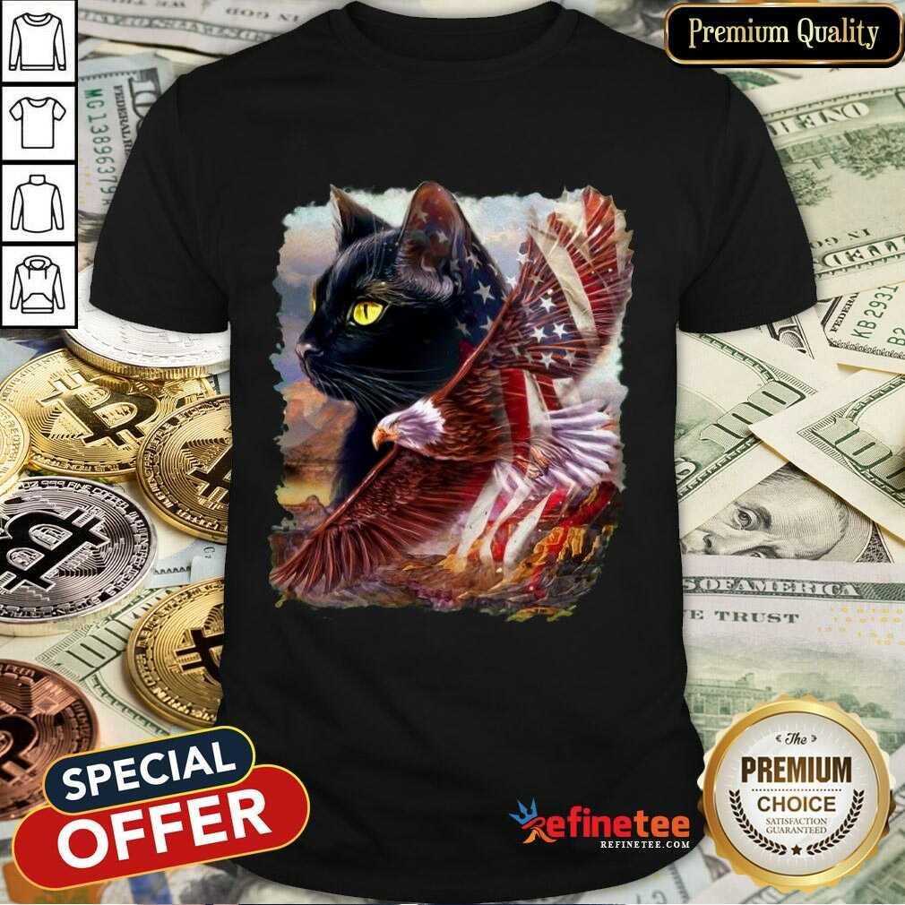 Cat American Patriot For Cat Lover Shirt