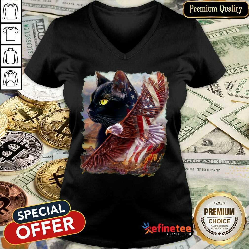 Cat American Patriot For Cat Lover Shirt