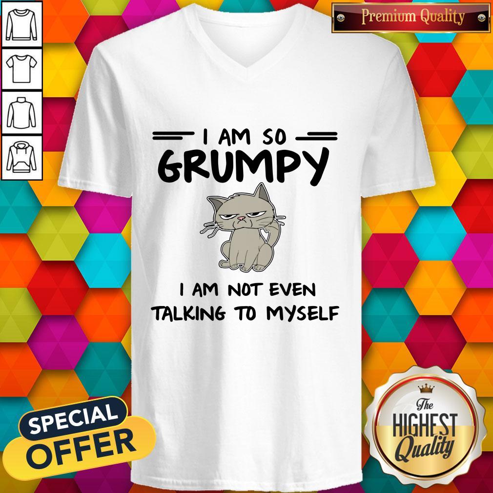 Cat I Am So Grumpy I Am Not Even Talking To Myself Halloween Shirt