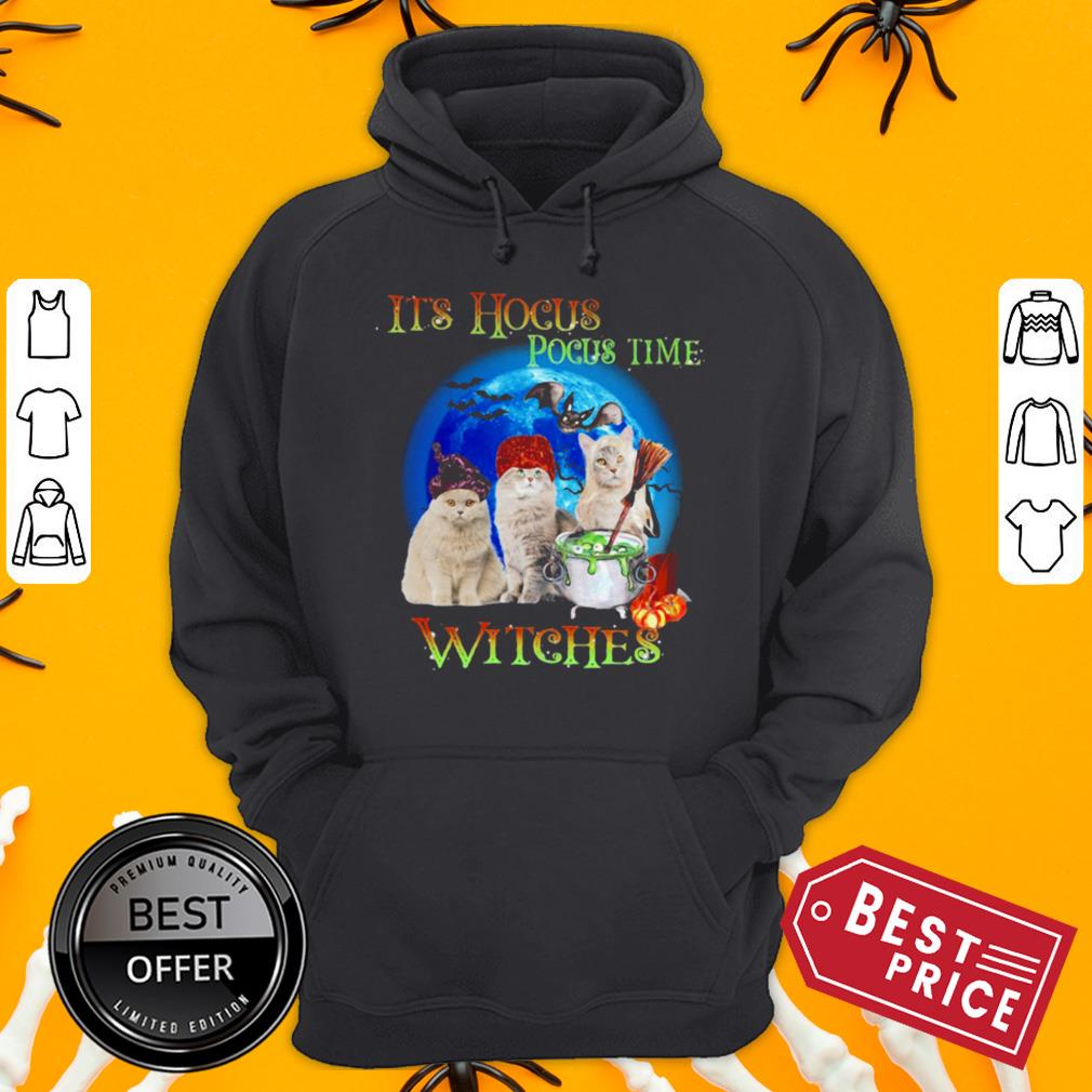 Cats Halloween It's Hocus Pocus Time Witches Shirt