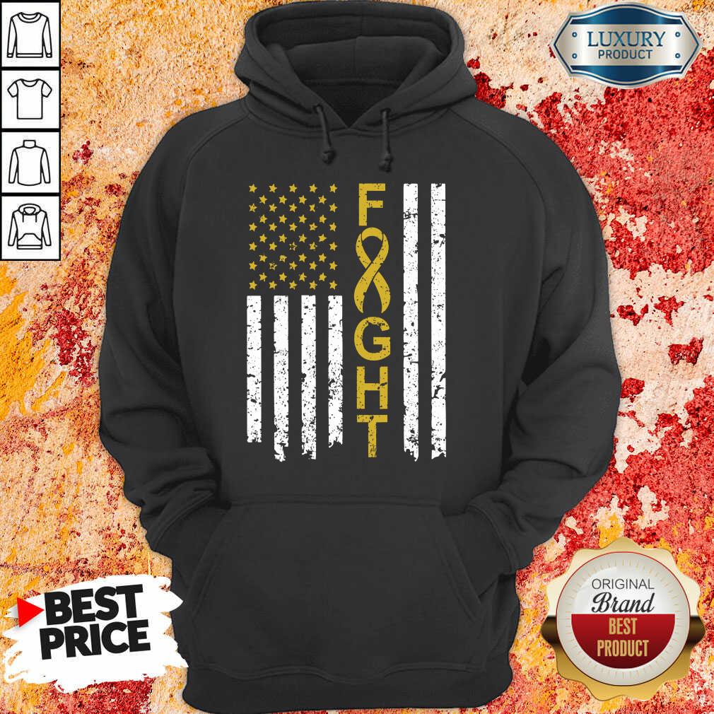 Childhood Cancer Awareness American Flag Shirt