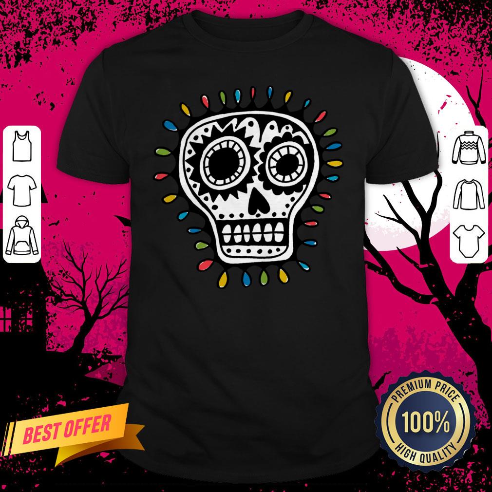 Colorful Sugar Skull Day Of Dead Dia De Muertos Shirt