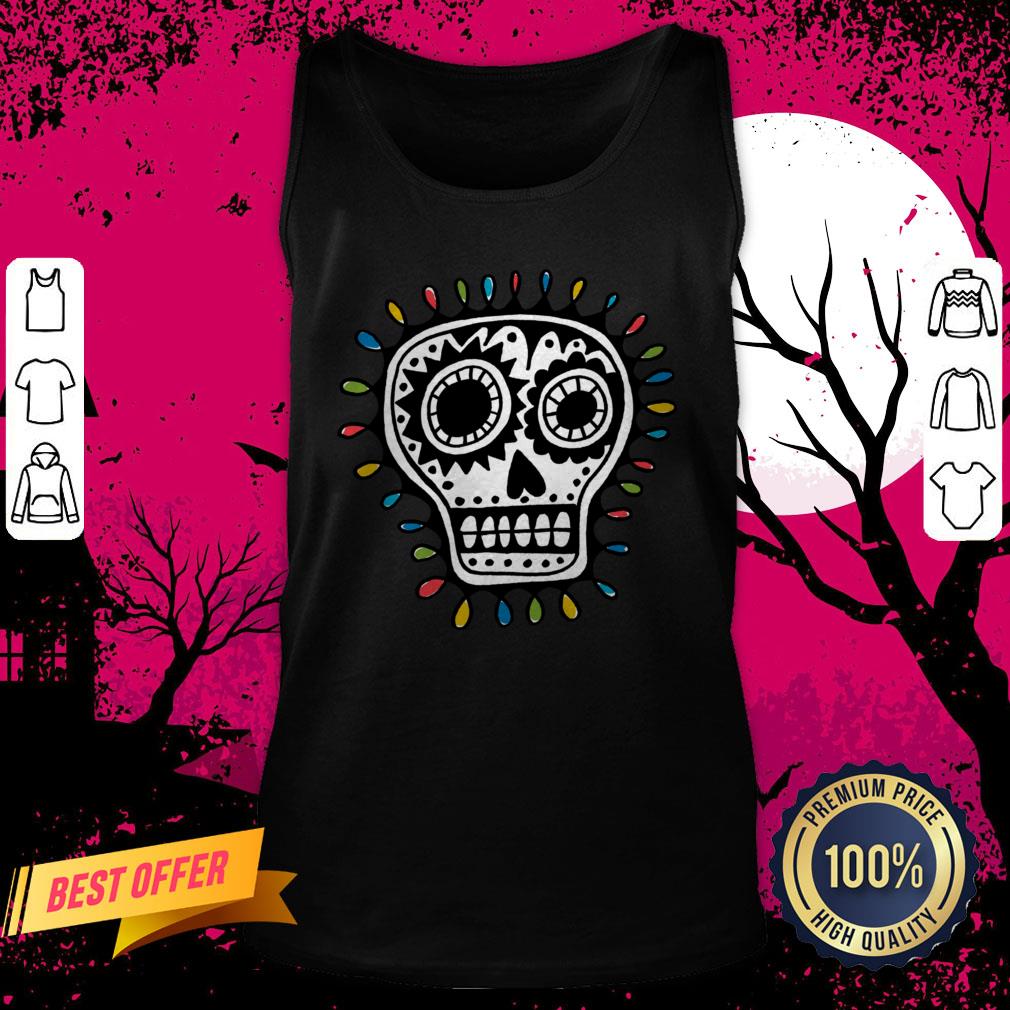 Colorful Sugar Skull Day Of Dead Dia De Muertos Shirt