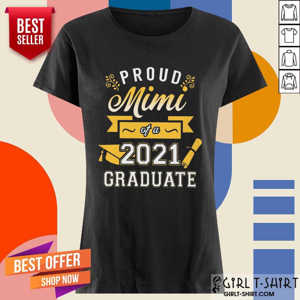 Confident Proud Mimi 2021 Graduate Senior Gold Shirt