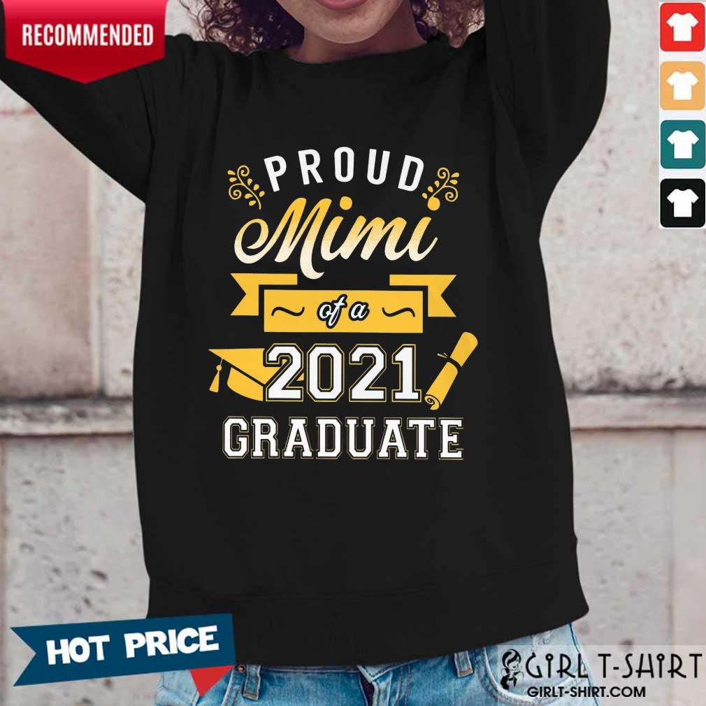 Confident Proud Mimi 2021 Graduate Senior Gold Shirt