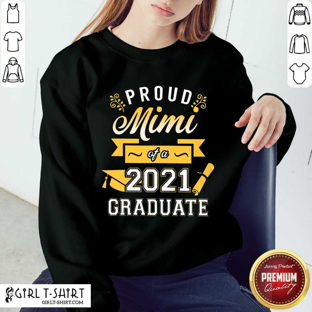 Confident Proud Mimi 2021 Graduate Senior Gold Shirt