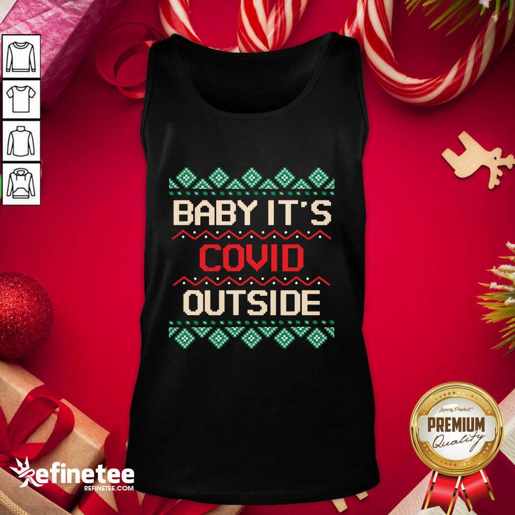 Cool Baby its Covid Outside Christmas Santa Shirt