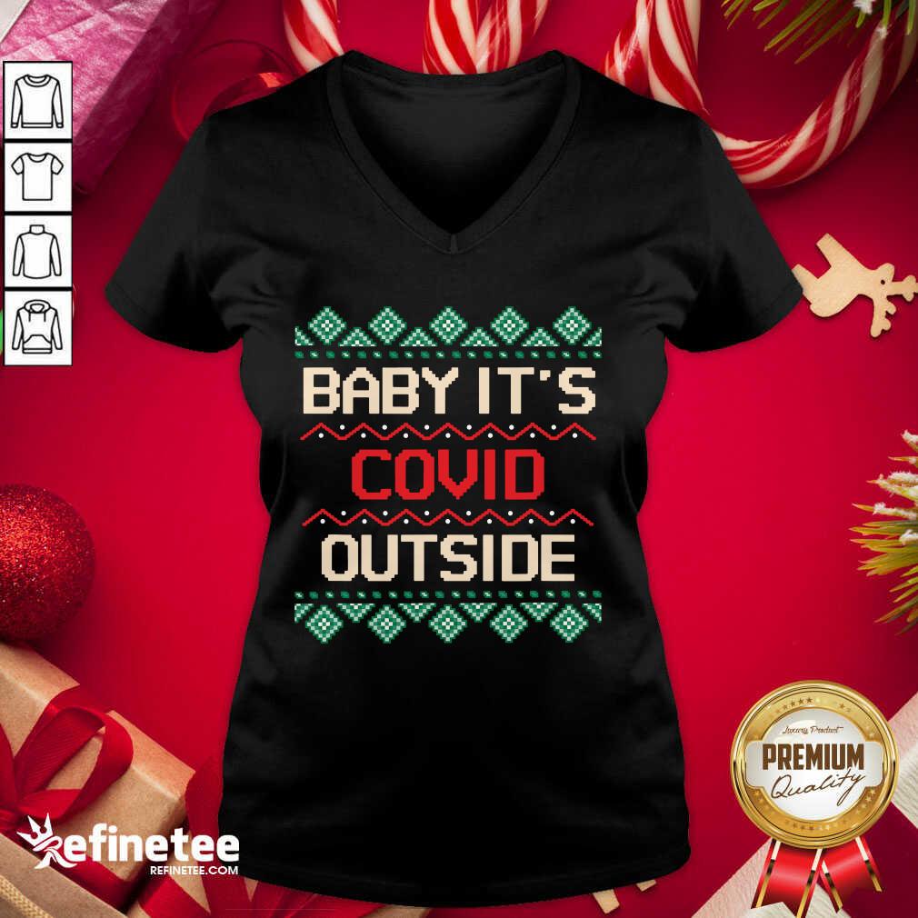 Cool Baby its Covid Outside Christmas Santa Shirt