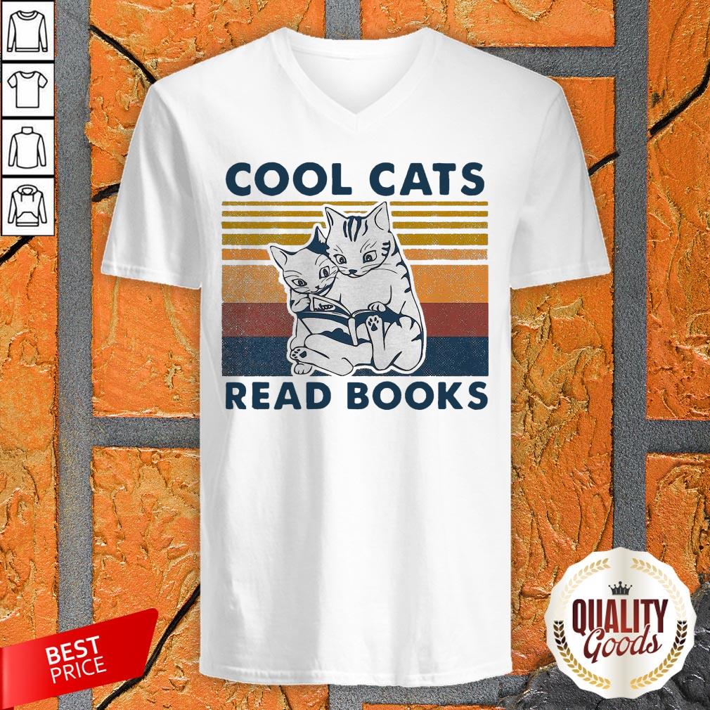 Cool Cats Read Books Vintage Perfect Nice Premium Official Shirt