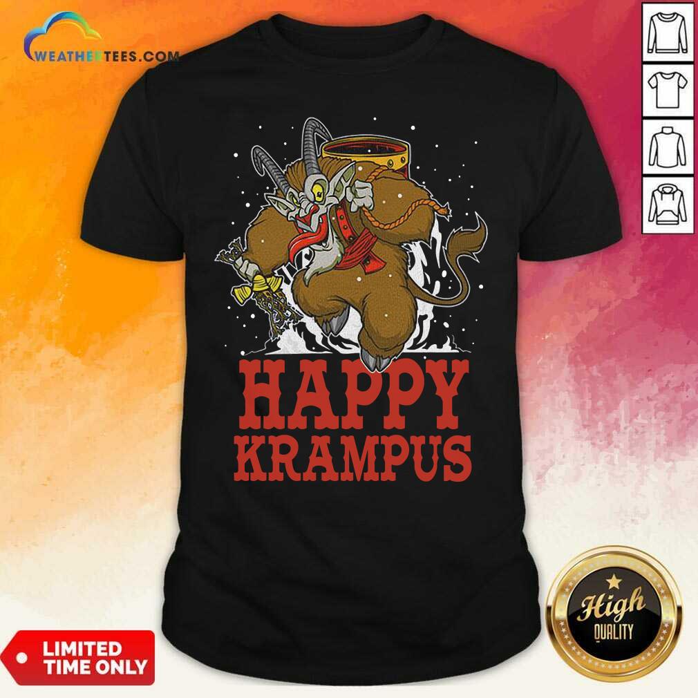 Cool Happy Krampus Merry Christmas Shirt