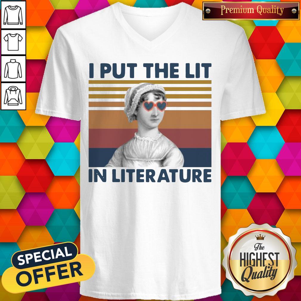 Cool Jane Austen I Put The Lit In Literature Vintage Shirt