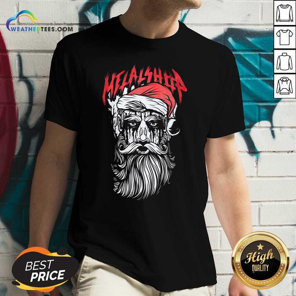 Cool Metalshop Santa Merry Christmas Shirt