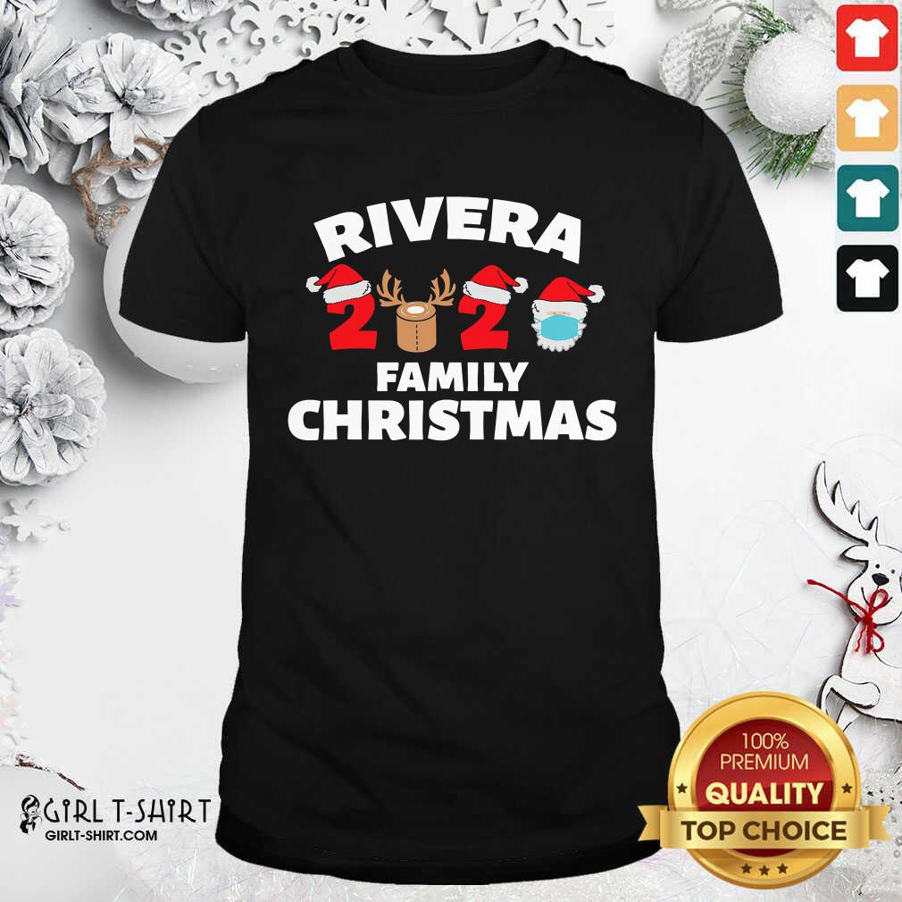 Cool Rivera Family Christmas 2020 Santa Clause Wear Mask Shirt