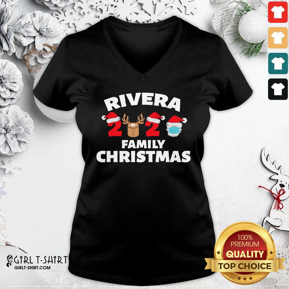 Cool Rivera Family Christmas 2020 Santa Clause Wear Mask Shirt