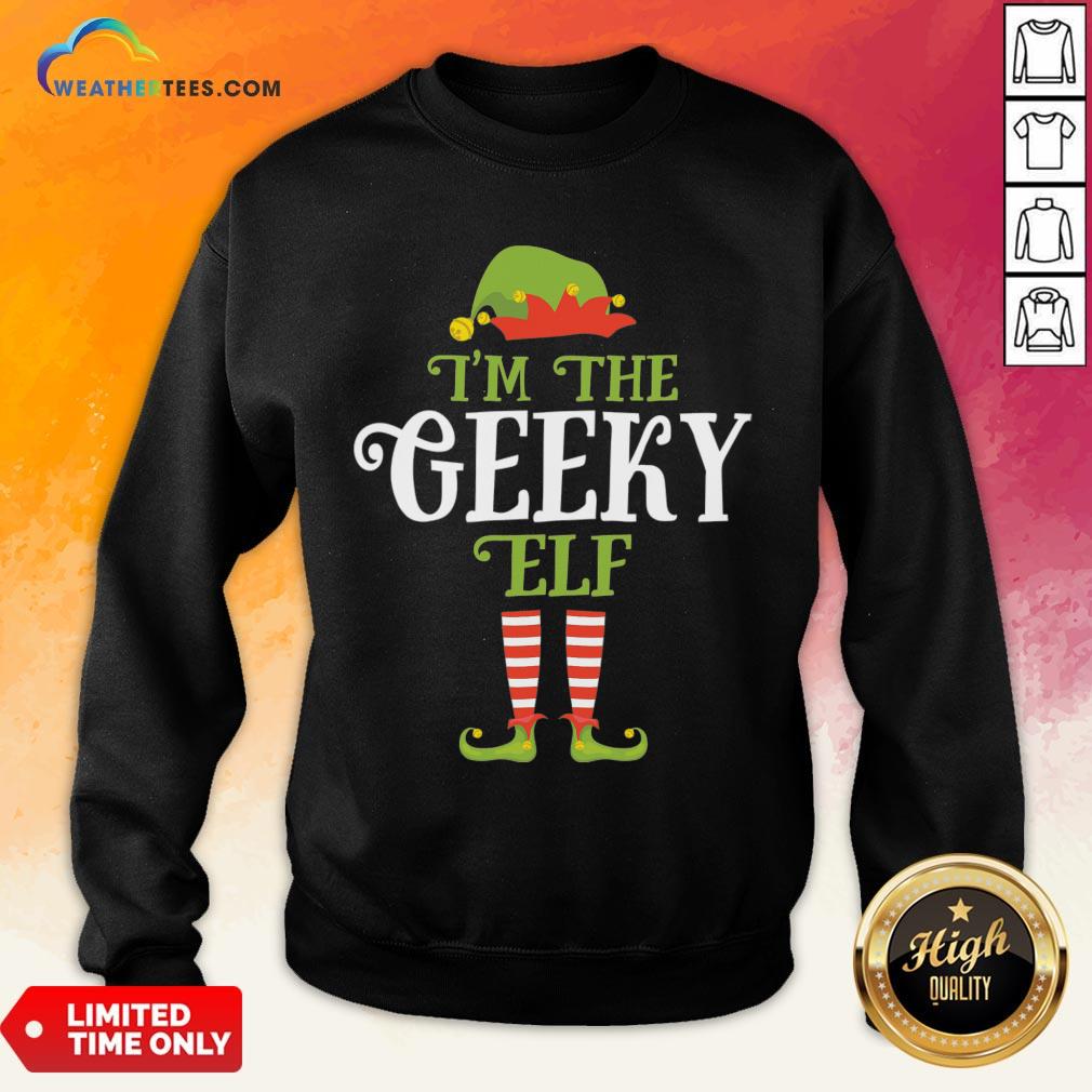 Couple I’m The Geeky Elf Christmas Shirt