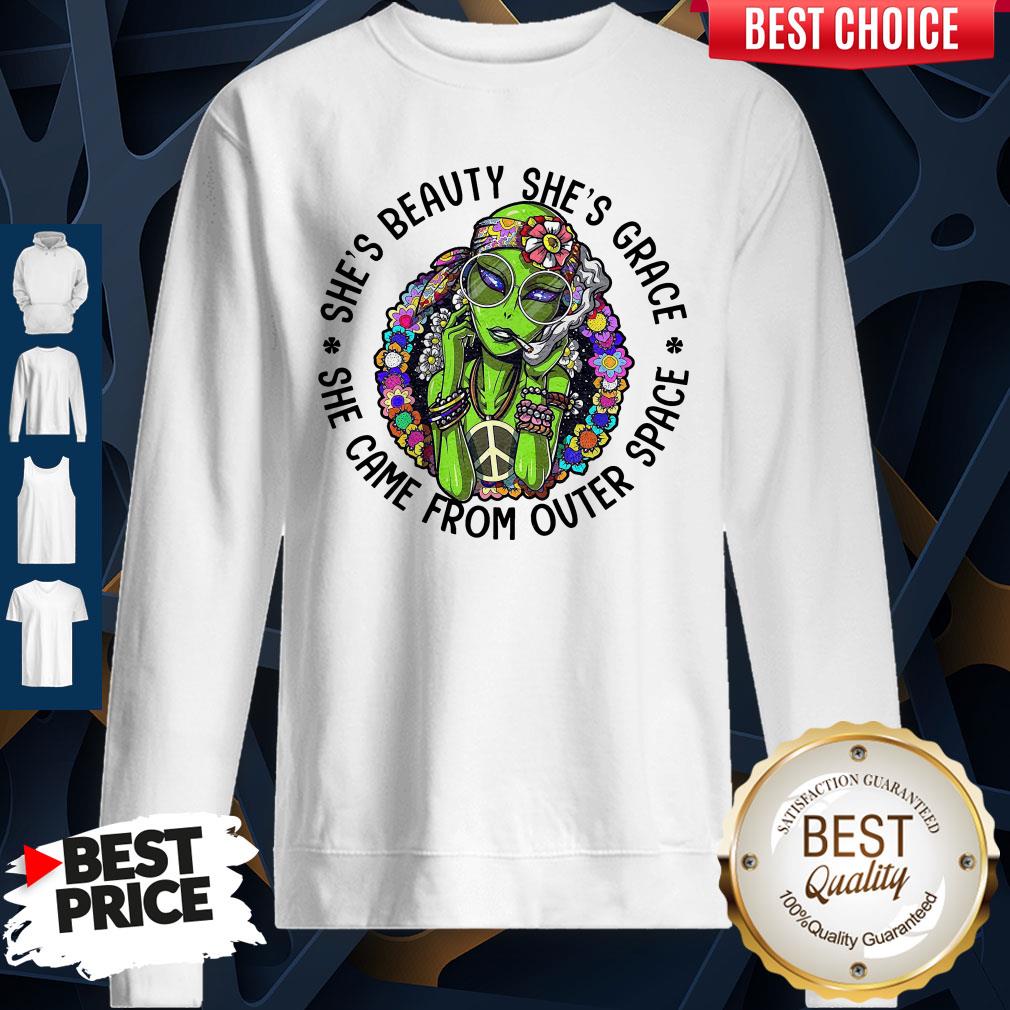 Cute Alien Smoking Shes Beauty Shes Grace She Came From Outer Space Shirt
