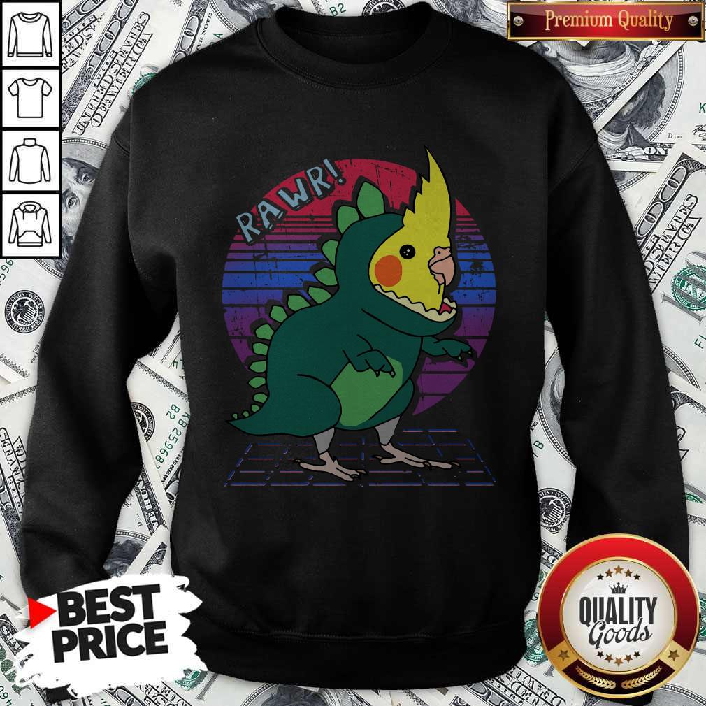 Cute Because The Vaporwave Cockatiel Dinosaur Shirt