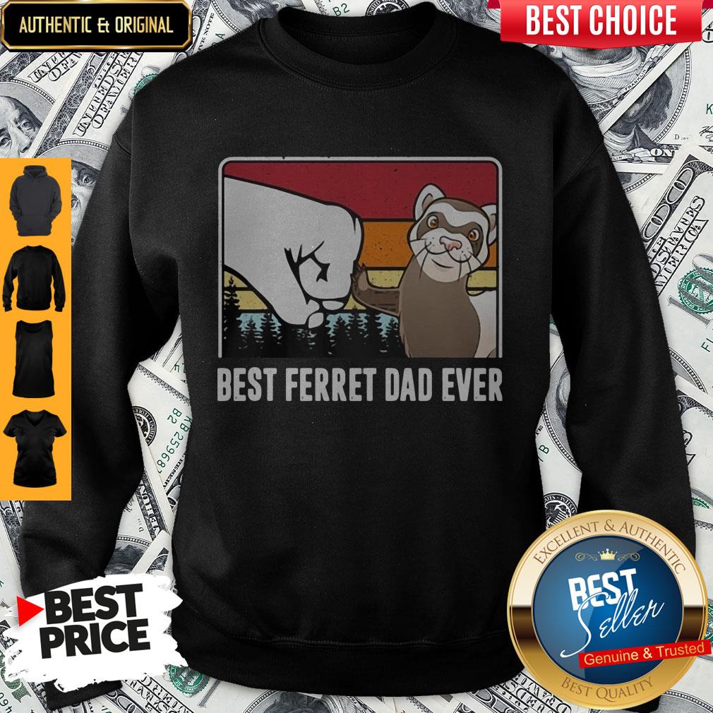 Cute Best Ferret Dad Ever Happy Father's Day Vintage Shirt