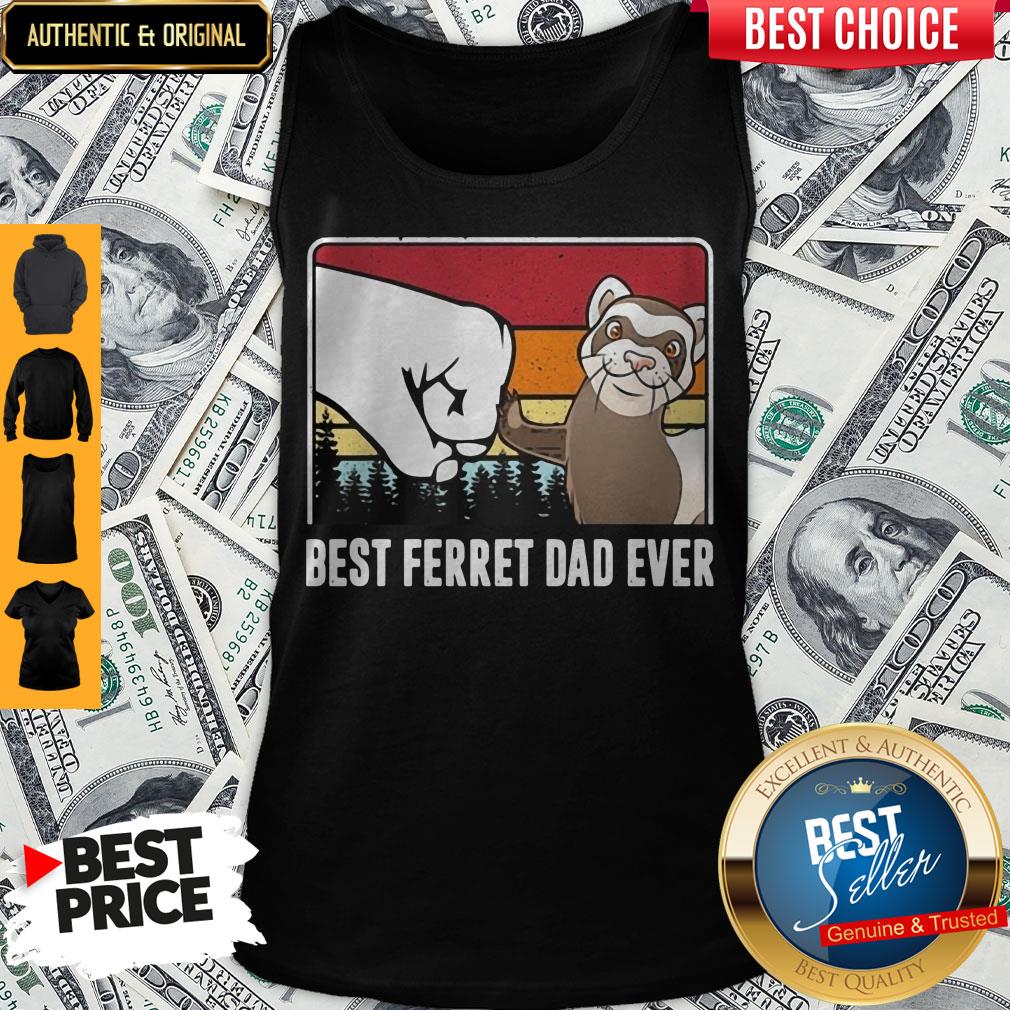 Cute Best Ferret Dad Ever Happy Father's Day Vintage Shirt