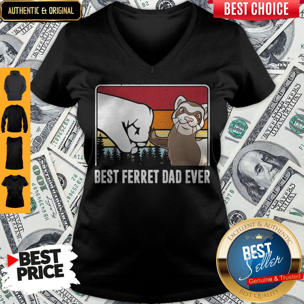 Cute Best Ferret Dad Ever Happy Father's Day Vintage Shirt