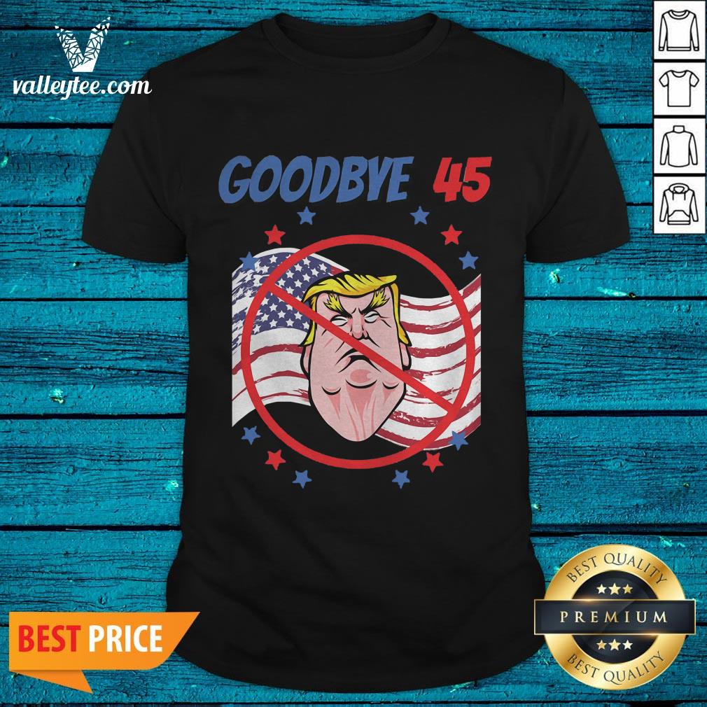 Cute Byedon Goodbye 45 Trump American Flag Shirt
