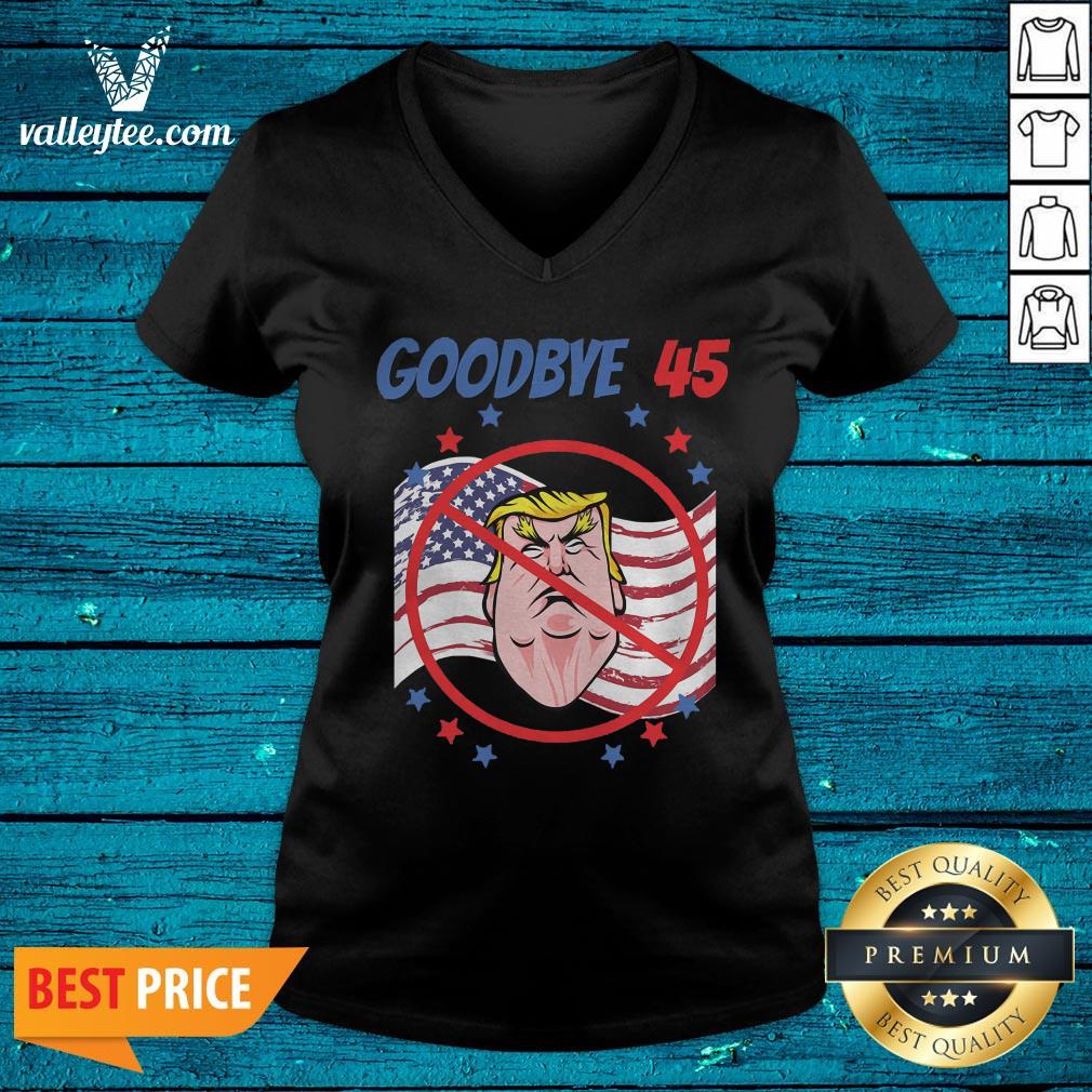Cute Byedon Goodbye 45 Trump American Flag Shirt