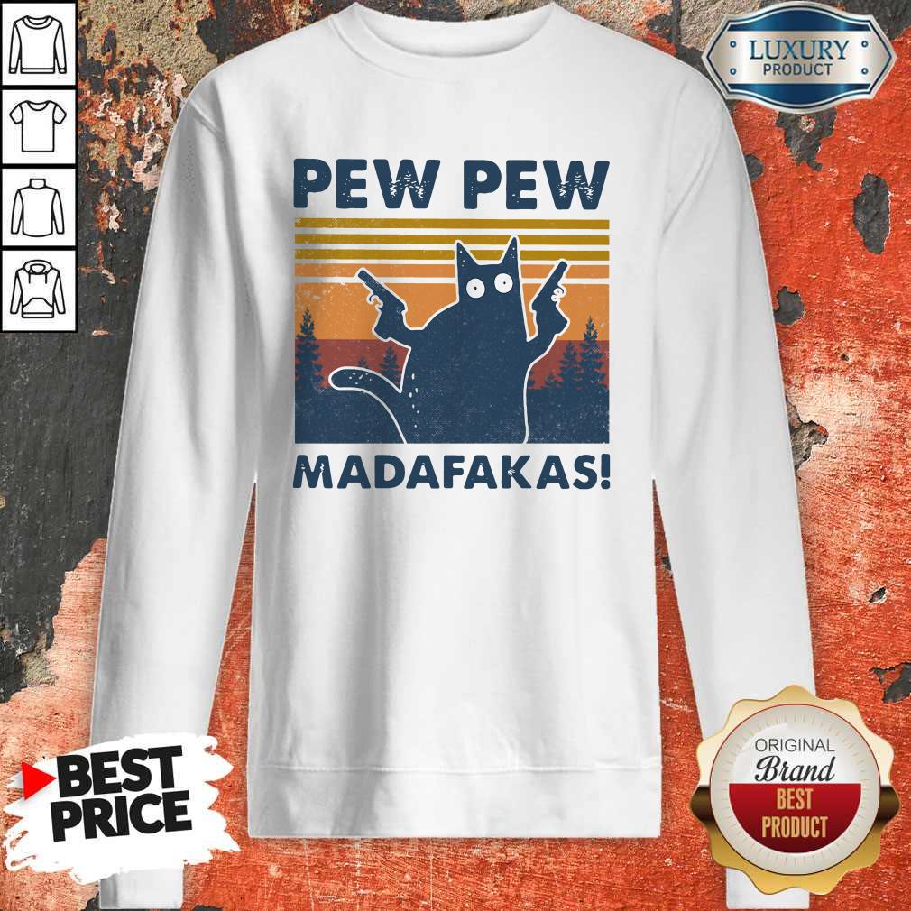 Cute Cat Pew Pew Madafakas Vintage Shirt