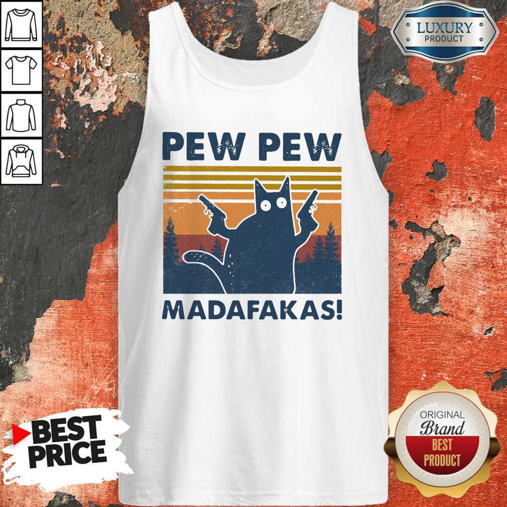 Cute Cat Pew Pew Madafakas Vintage Shirt