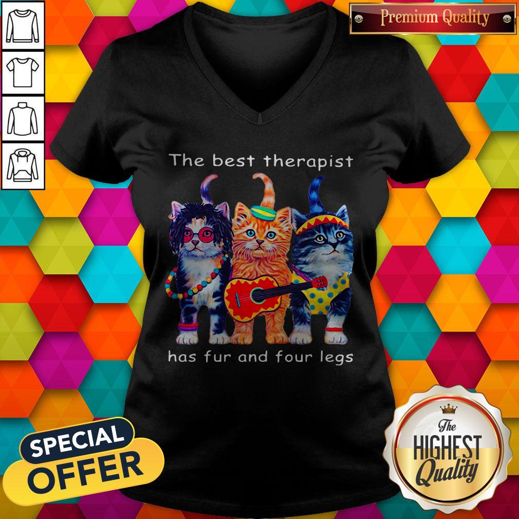 Cute Cats The Best Therapist Has Fur And Four Legs Shirt