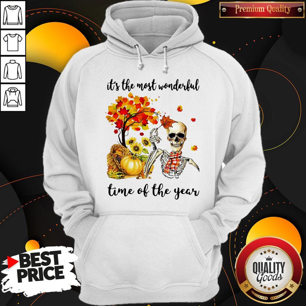 Cute It's The Most Wonderful Skull Pumpkin Autumn Shirt