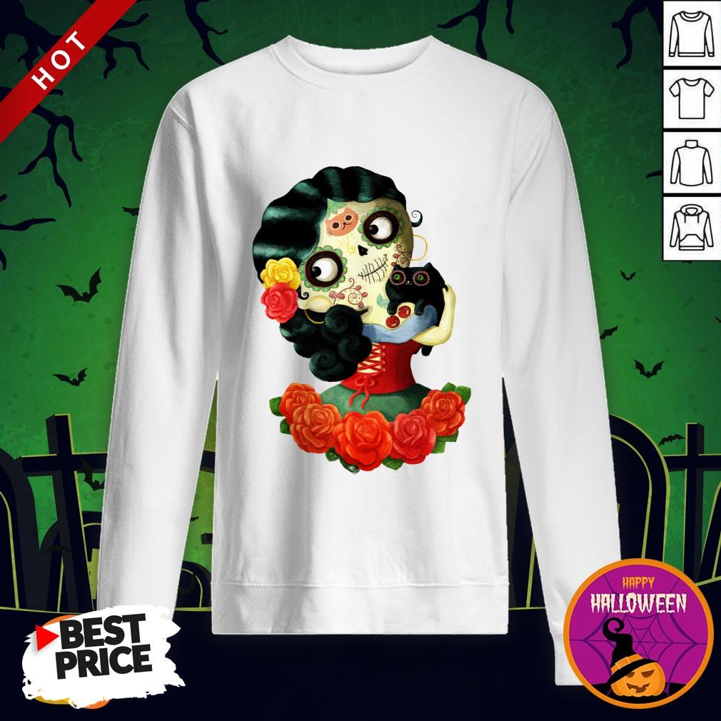 Cute Mexican Day Of The Dead Girl Sugar Skull Shirt