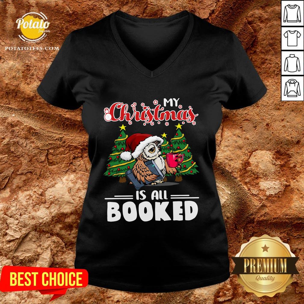 Cute Owl My Christmas Is All Booked Shirt