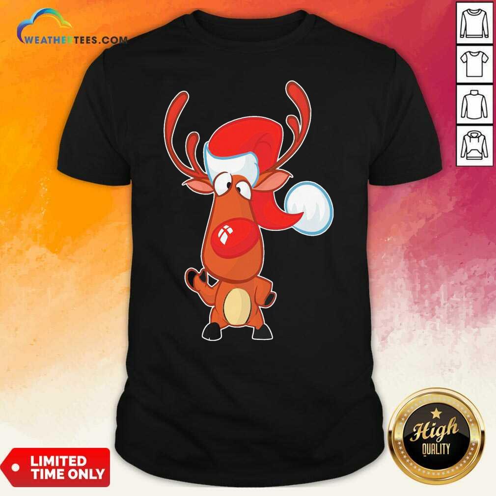 Cute Reindeer Santa Christmas Shirt