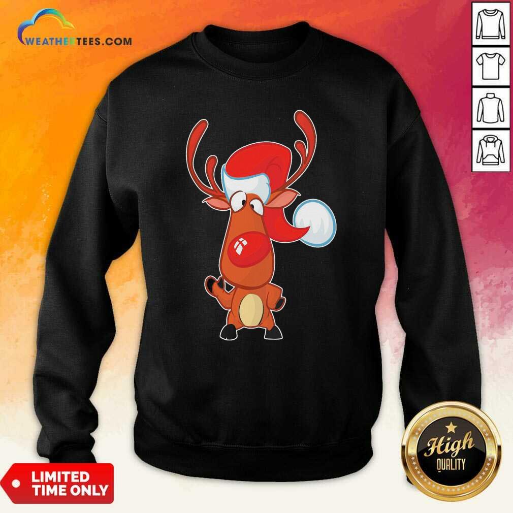 Cute Reindeer Santa Christmas Shirt