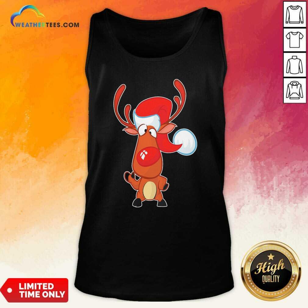 Cute Reindeer Santa Christmas Shirt