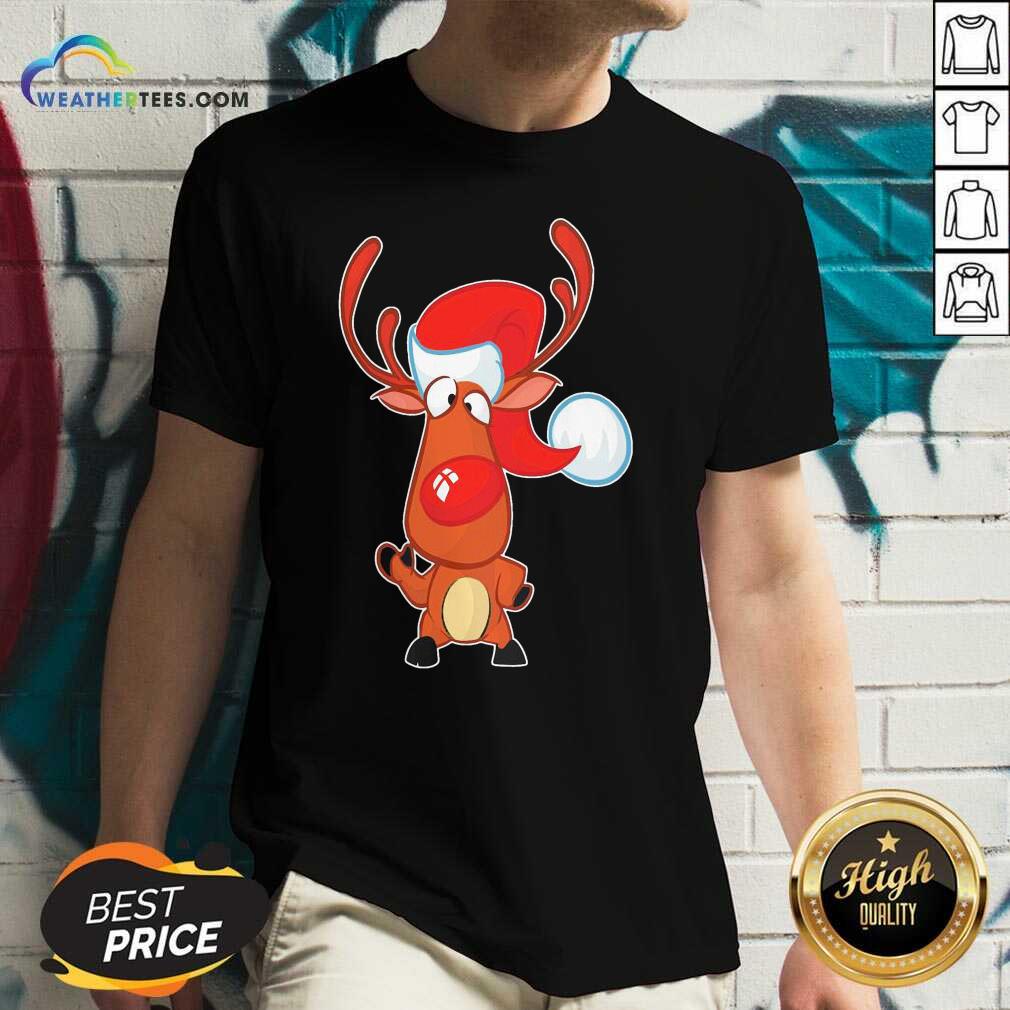 Cute Reindeer Santa Christmas Shirt