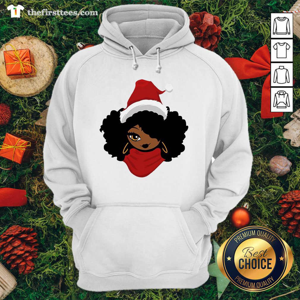 Cute Santa Black Girl Christmas Shirt