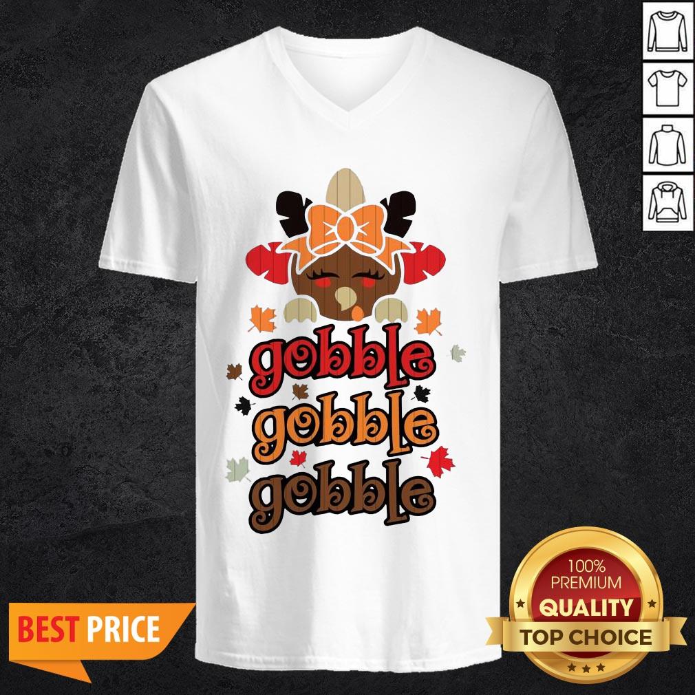 Cute Turkey Gobble Gobble Gobble Thanksgiving Shirt