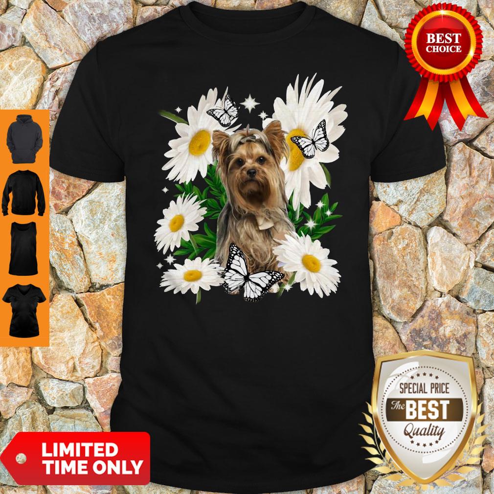 Top Yorkshire Terrier Dog Daisy Flower Classic Shirt