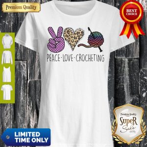 Original Peace Love Crocheting Leopard Shirt
