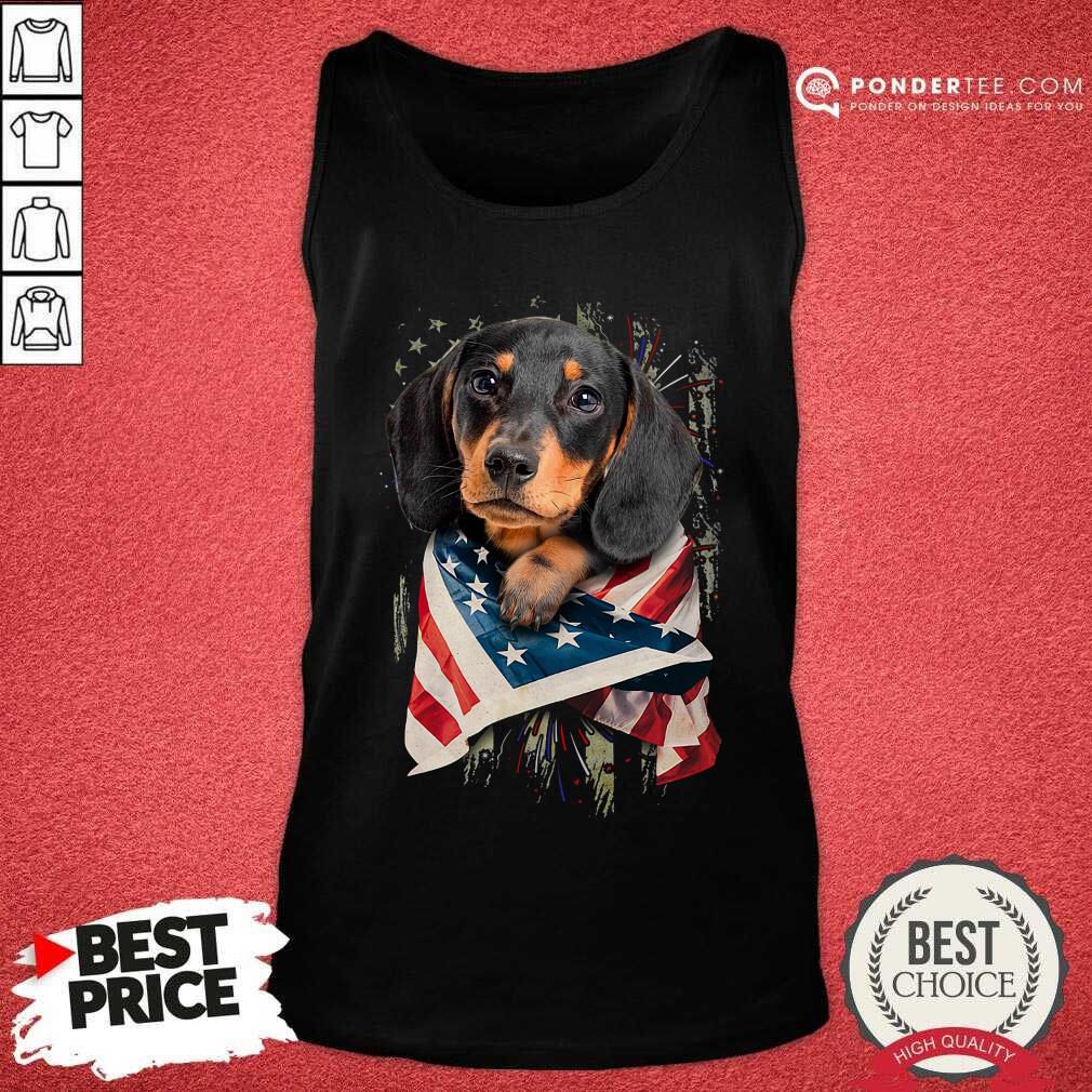 Dachshund Lover American Flag Shirt