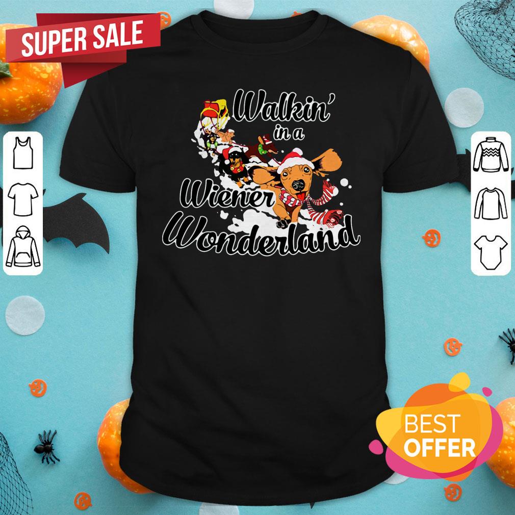 Dachshund Walkin’ In A Wiener Wonderland Christmas Shirt