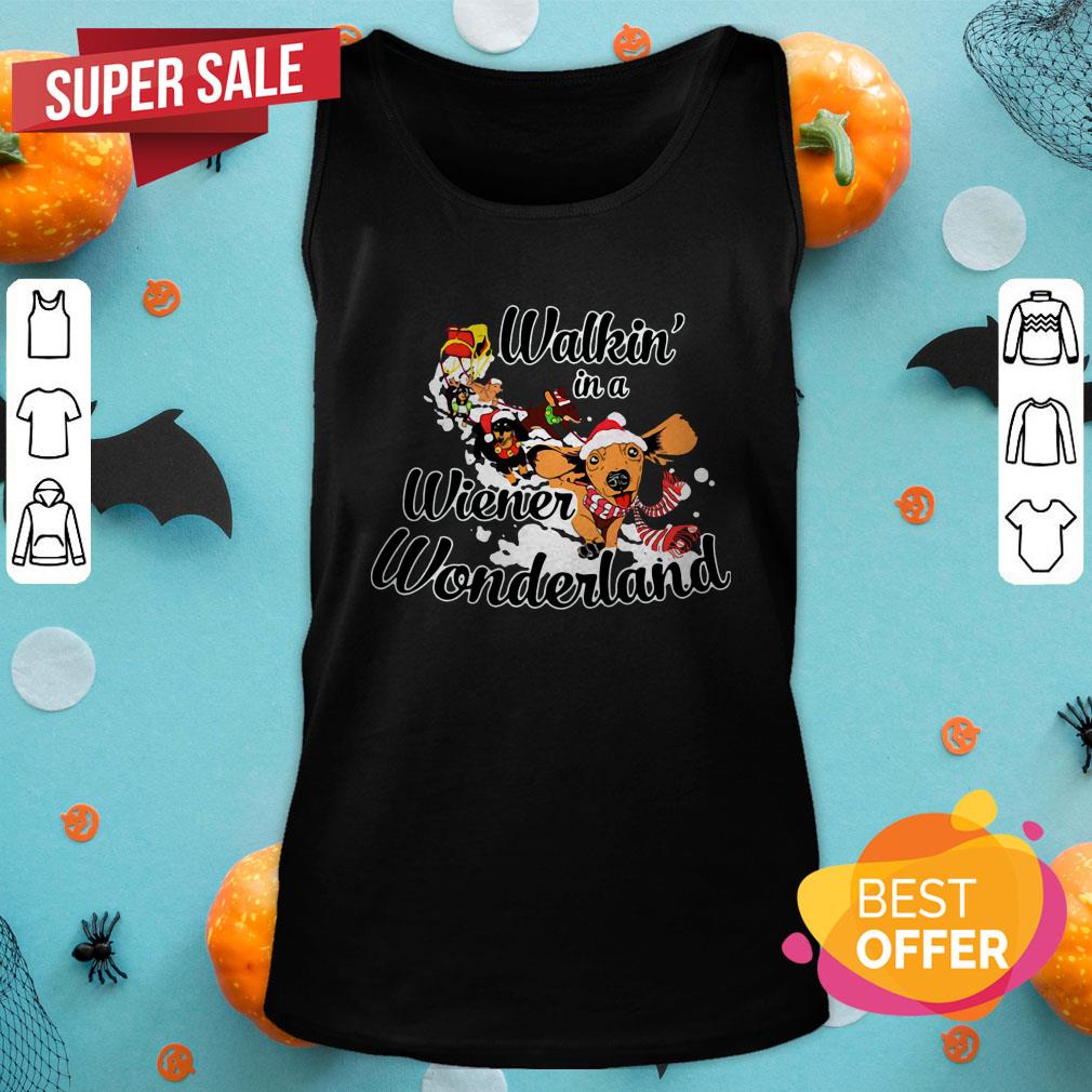 Dachshund Walkin’ In A Wiener Wonderland Christmas Shirt