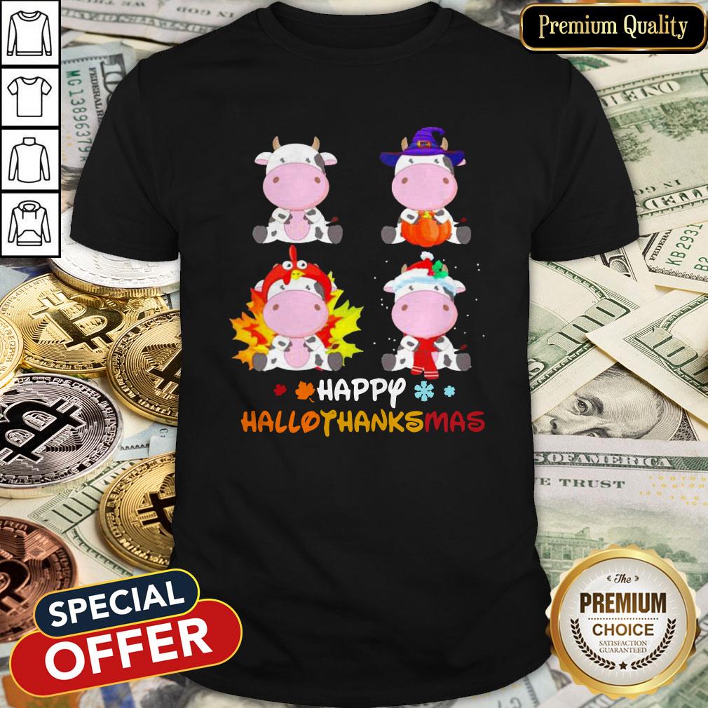 Dairy Cows Chibi Happy Hallothanksmas Halloween Shirt